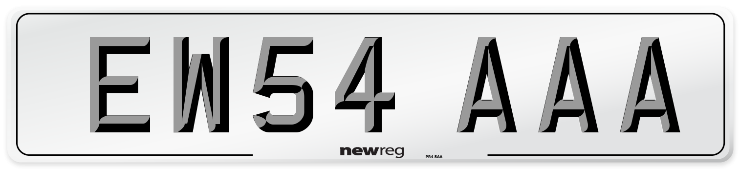 EW54 AAA Number Plate from New Reg